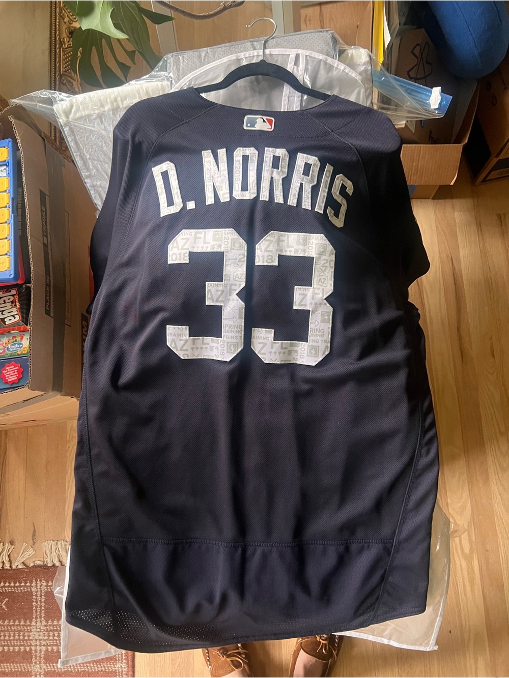 Detroit Tigers Game Worn Spring Training Jersey David Norris 2018 Authentic (L)